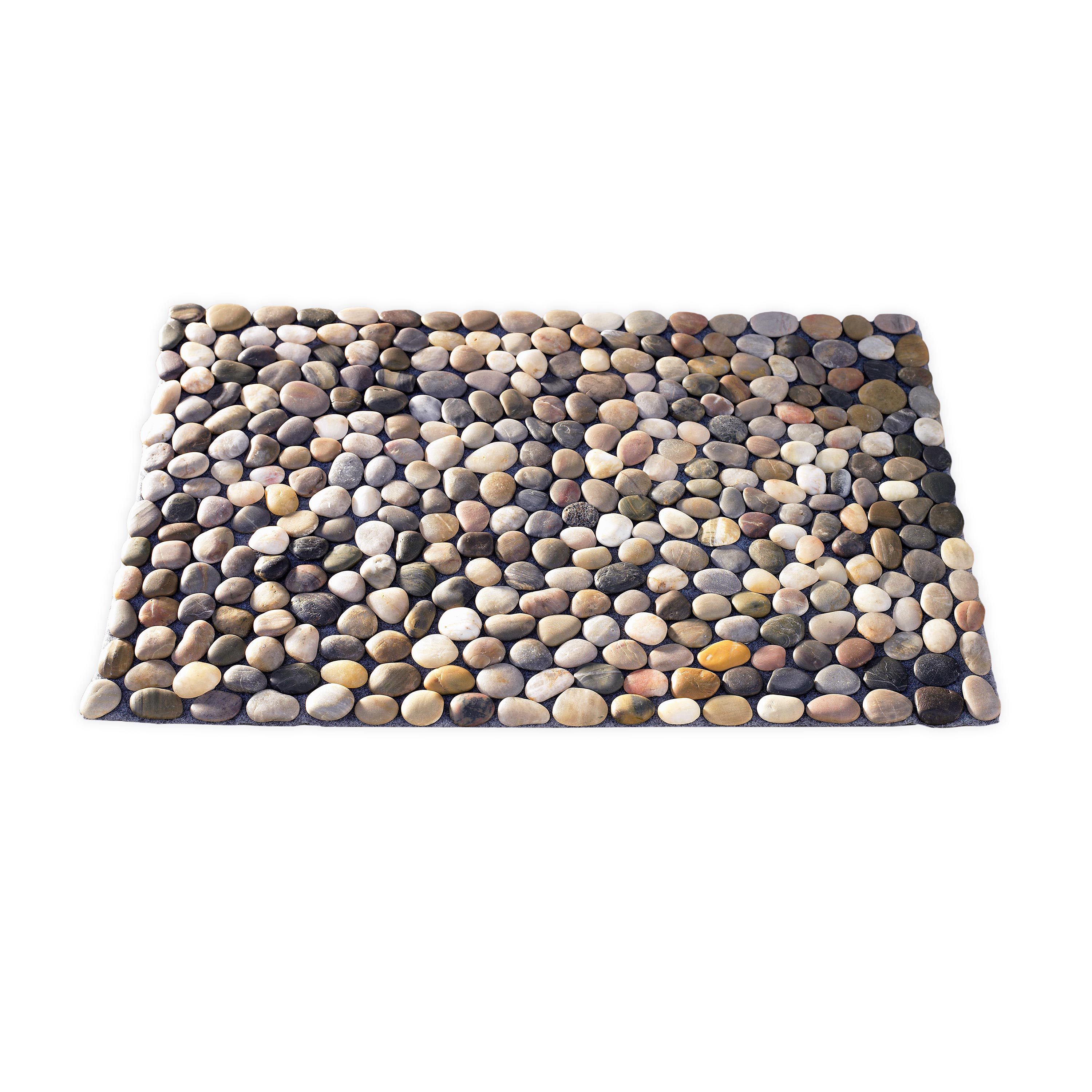 Smooth River Rock Stone Floor Mat, Indoor/ Outdoor swatch image