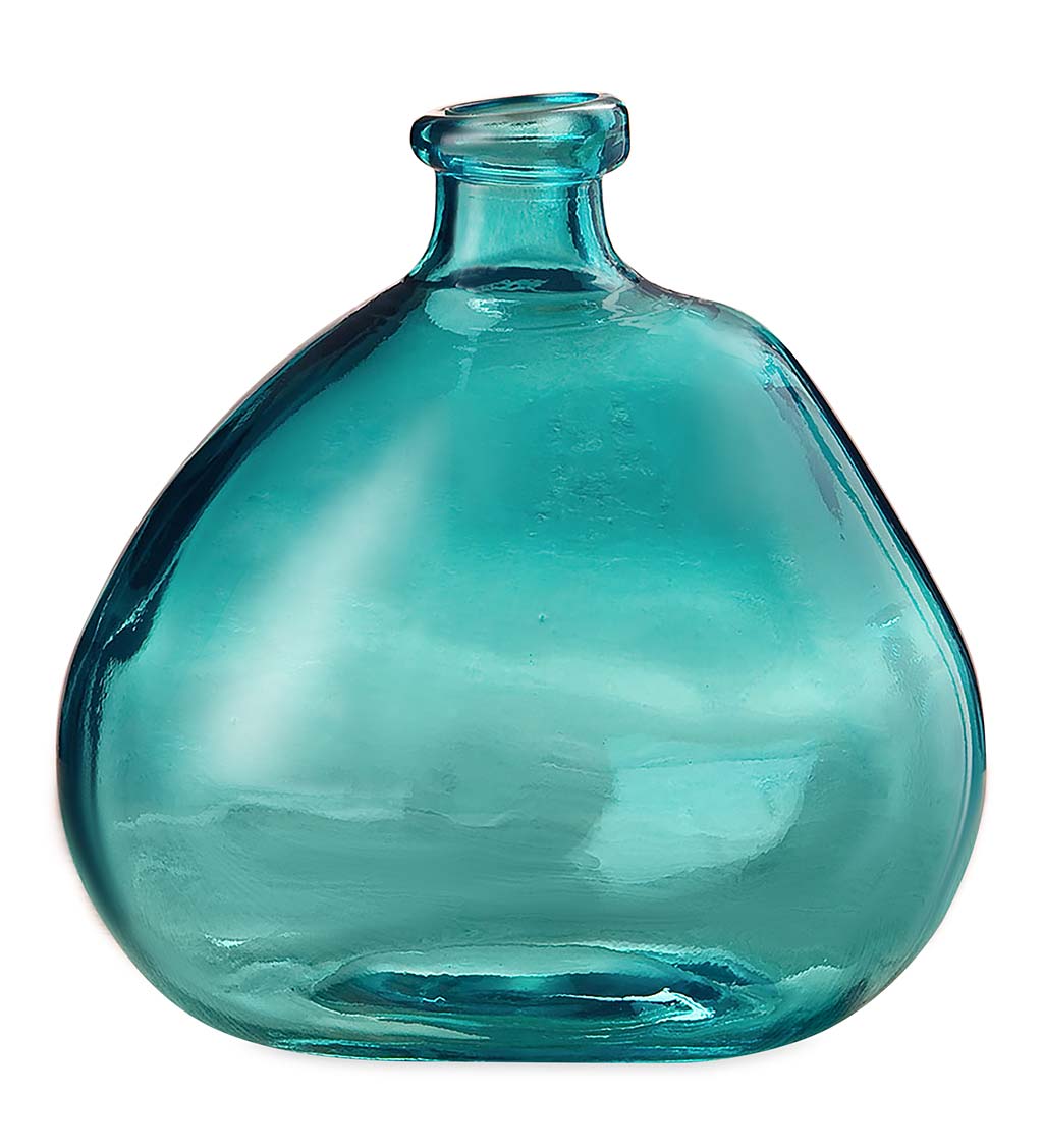 Askew Recycled Glass Balloon Vase, 9" swatch image