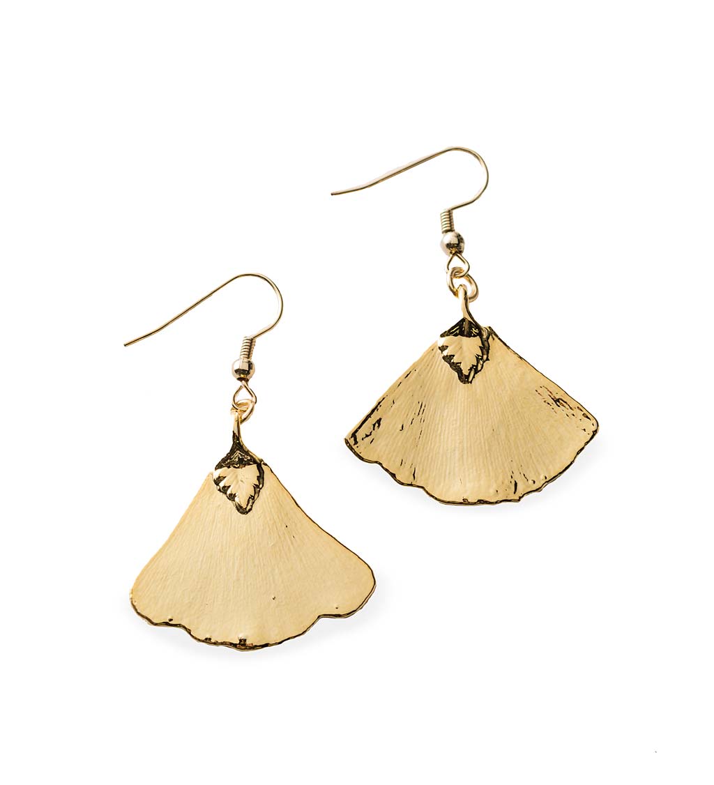 Real Leaf Dipped Earrings swatch image