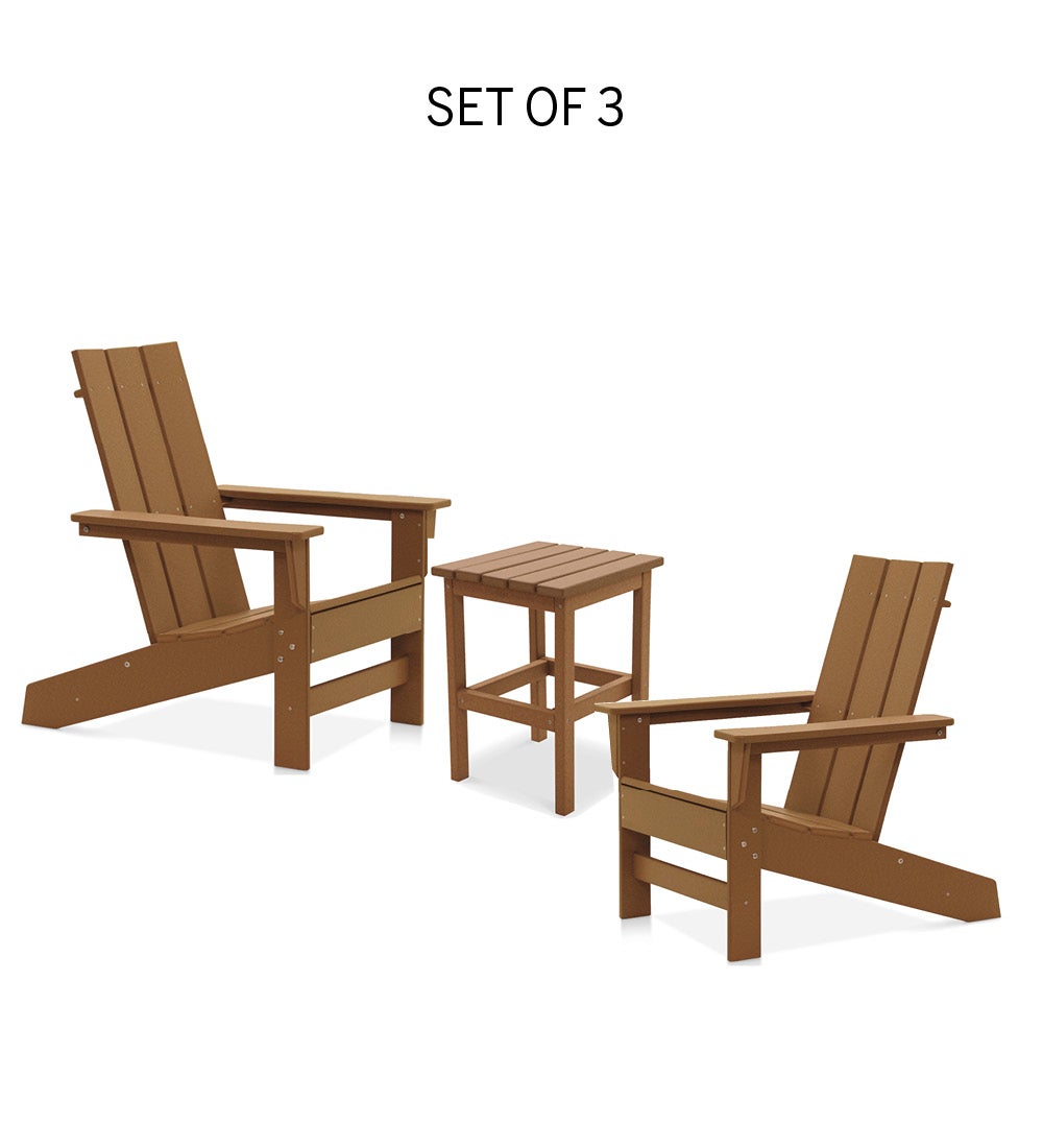 Aria Adirondack Traditional Chair and Table, Set of 3 swatch image
