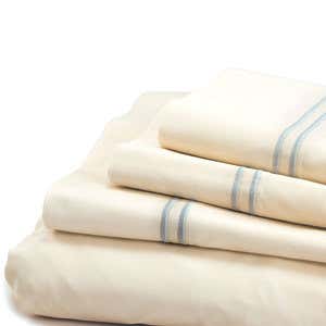 500 Thread Count Sateen Satin Stitch King Sheet Set - White