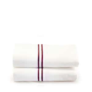 500 Thread Count Sateen Satin Stitch King Pillowcases - Set of 2 - White