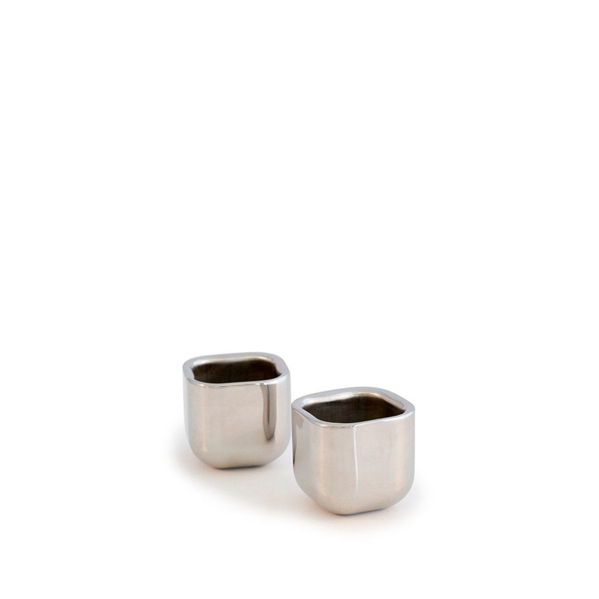 Stainless Steel Square Shot Glass, Set of 2