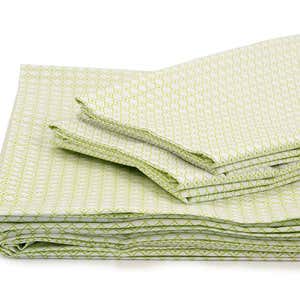 Petite Diamond Organic King Pillowcases - Green