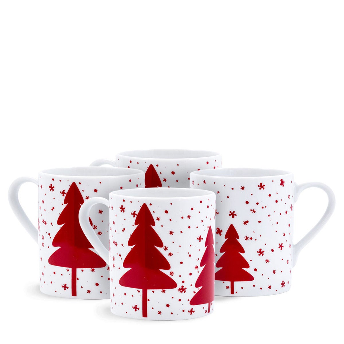Holiday Tree Mug, Set of 4