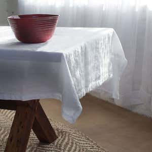 100% Pure Linen Everyday Tablecloths - 90" Round - Black 90" RND