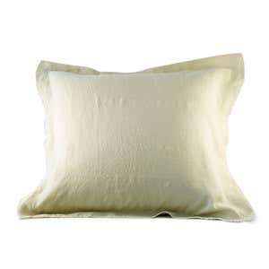 100% Pure Linen Standard Sham - White