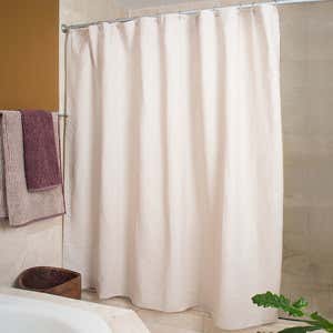 100% Pure Linen Shower Curtain - Cloud