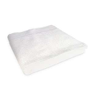 Organic Cotton Jacquard Rib Bath Towel - White