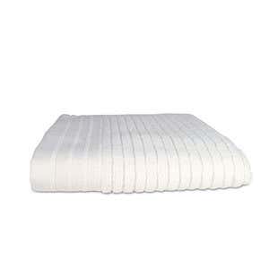 Organic Cotton Jacquard Rib Hand Towel - White