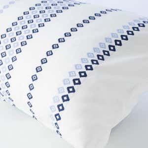 Santorini Diamond Organic Decorative Pillow Cover