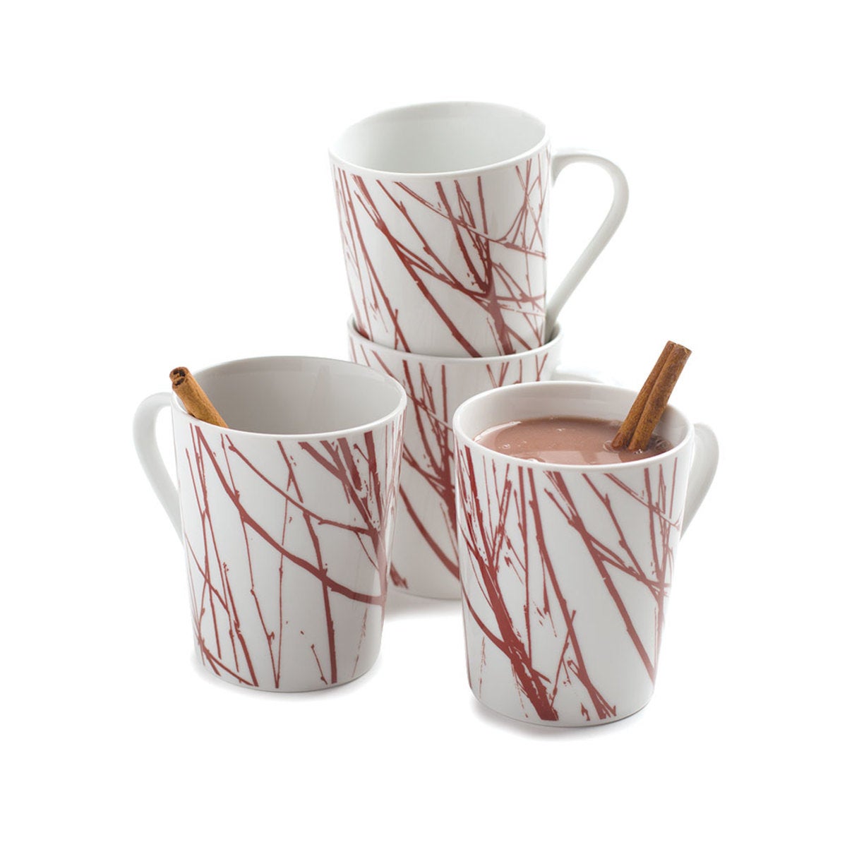 Twigg Porcelain Coffee Mug, Set of 4