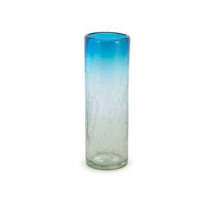Maya Glass Vase - Tall - Aqua