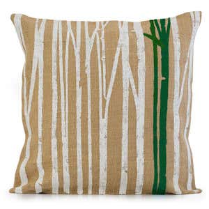 Burlap Branches Pillow Cover