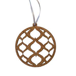 Sustainable Wood Round Ornament Collection - Cherry