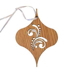 Sustainable Wood Vintage Ornament Collection - Cherry
