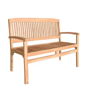 Teak Bench with Arm Rests