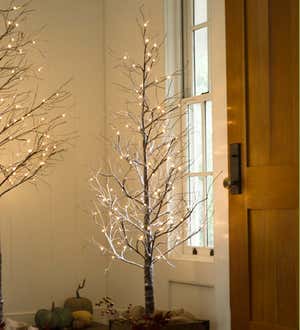 Medium Indoor/Outdoor Snowy Lighted Tree, 6'H with 98 Lights