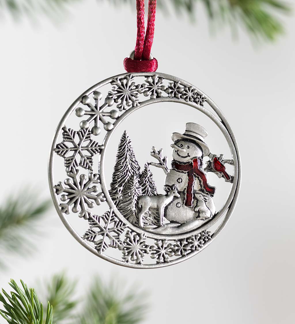Solid Pewter Christmas Tree Ornament swatch image