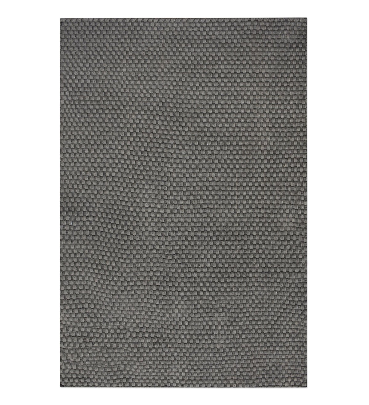 Handwoven Recycled Plastic Indoor/Outdoor Rug - Beige 5x8 - Dark Gray