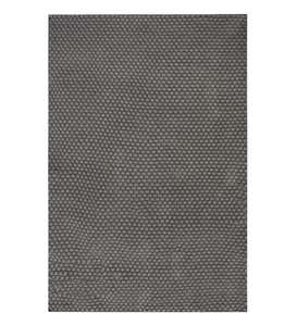 Handwoven Recycled Plastic Indoor/Outdoor Rug - Beige 5x8 - Dark Gray