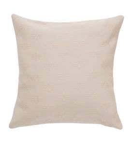 Leia Matelasse Throw Pillow Cover, 16" sq. - Charcoal