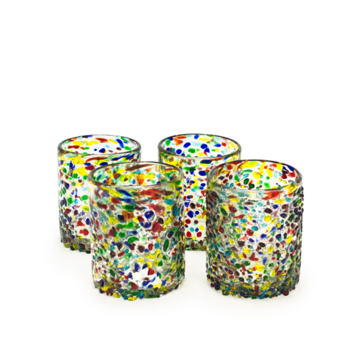 Confetti Recycled Tumbler Glass, Set of 4