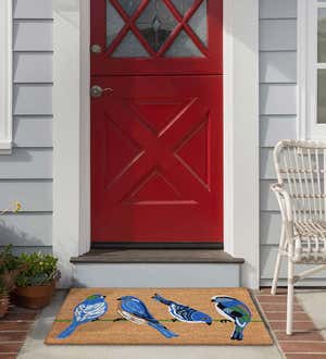 Beautiful Bluebirds Coir Doormat