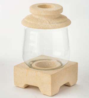 Mini Sandstone Pagoda Tea Light Holder