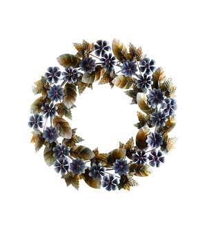 Cornflower and Chicory Metal Wreath