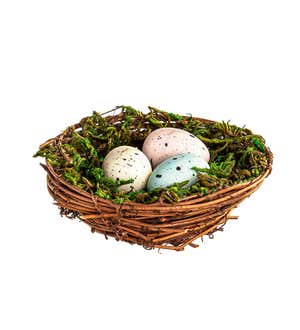 Easter Eggs in Nest Gift Box, Set of 4