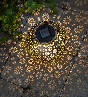 Solar Metal Cut-Out Lantern