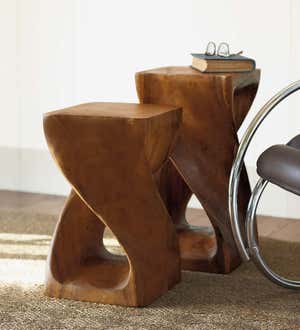 Handcarved Twisty Stool Collection