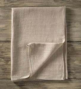 Pure Linen Towel Collection in Ivory, Flax & Black