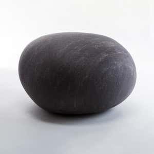 Dark Gray Felted Wool Stone - Large