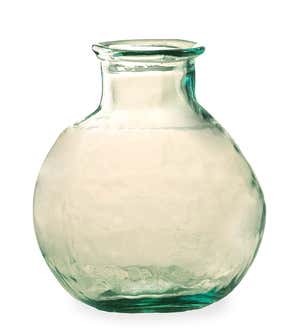 Oval Recycled Glass Balloon Vase, 12"