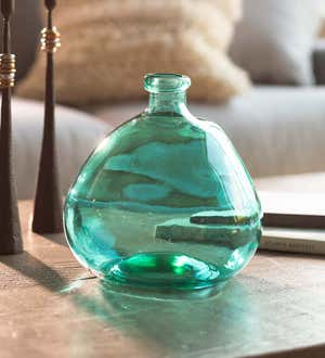 Askew Recycled Glass Balloon Vase, 9"