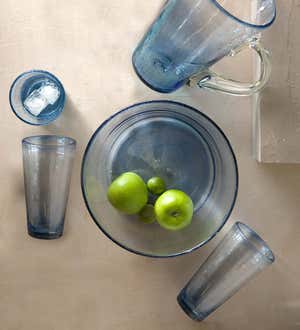 Bright Bubbled Recycled Glassware Collection