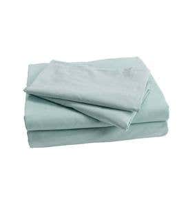 Classic Egyptian Cotton King Duvet Cover and Sham Set - Ether Blue