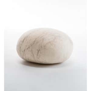 White Felted Wool Stone - Small