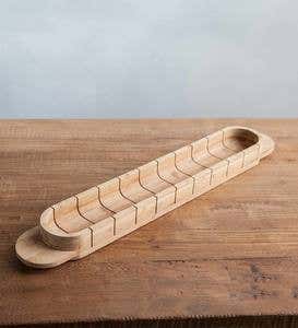 Rubberwood Slotted Bread Slicing Tray