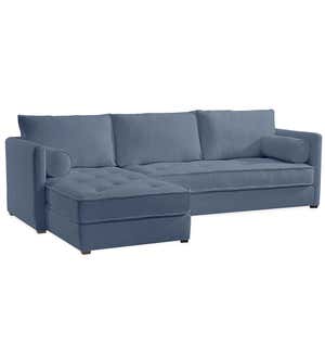 Eco Sectional Sofa Left Side Chaise - Farrow Midnight Blue