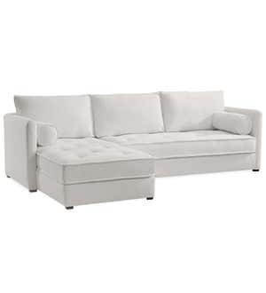 Eco Sectional Sofa Right Side Chaise - Stonewash Belize Cafe Noir