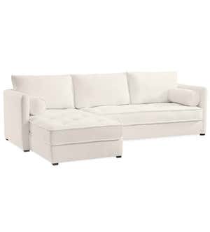 Eco Sectional Sofa Left Side Chaise - Glynn Linen Antique White