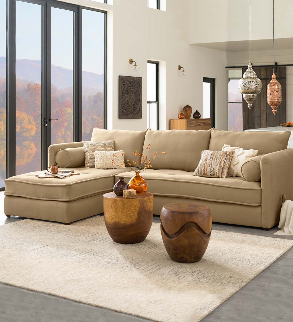 Eco Sectional Sofa Left Side Chaise - Moonstone Spa