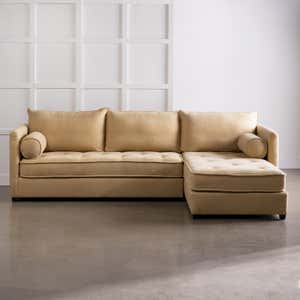 Eco Sectional Sofa Right Side Chaise - Glynn Linen Hemp