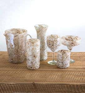 Shimmer Swirled Recycled Glassware Collection
