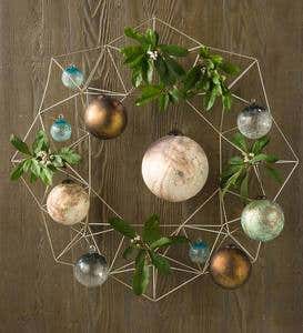 Maya Recycled Glass Extra Small Sphere Ornaments S/12 - Aqua