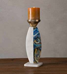 Agate and Marble Taper Candlesticks