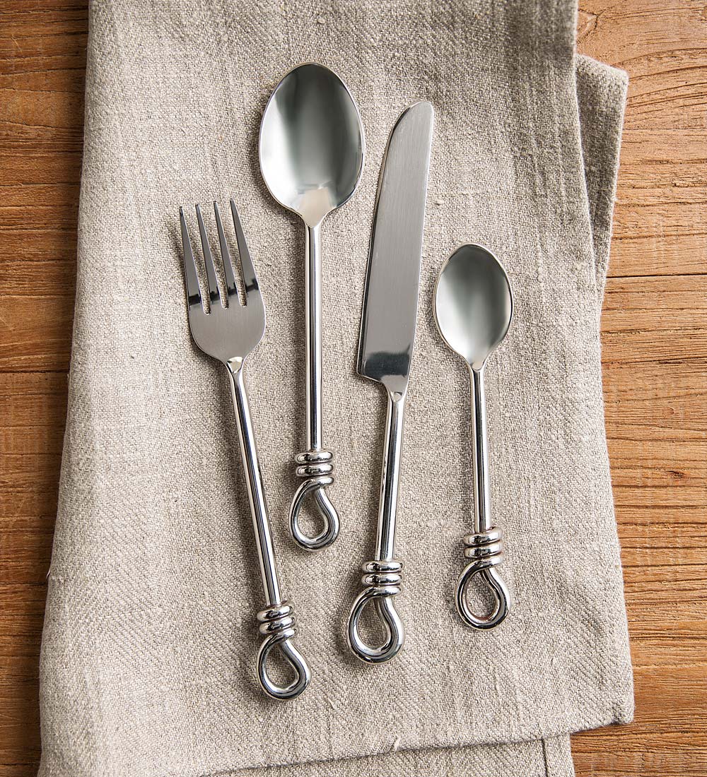16-PC Stainless Steel Looped End Flatware